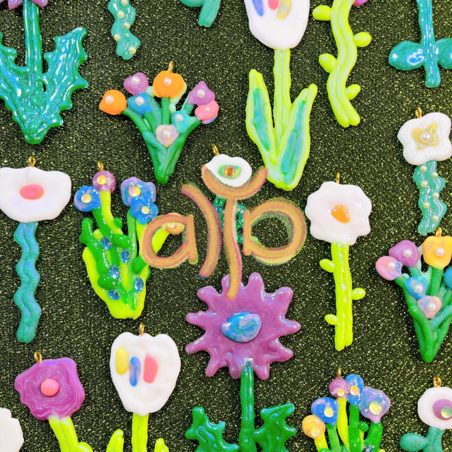 春物アクセサリー花形