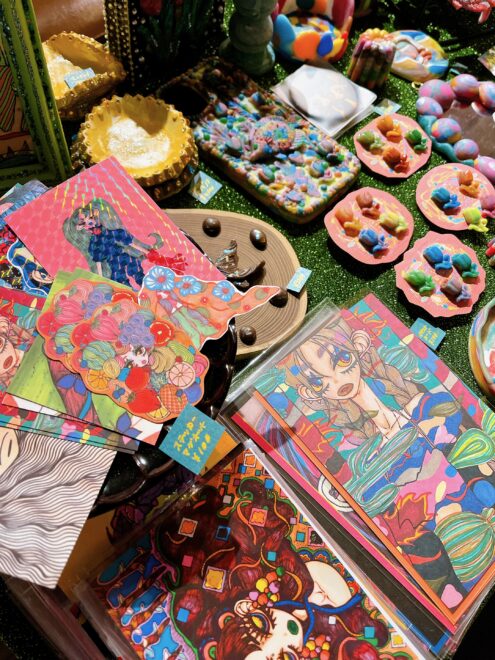 東日暮里元映画館複合マーケットイベントみちくさ出店の様子